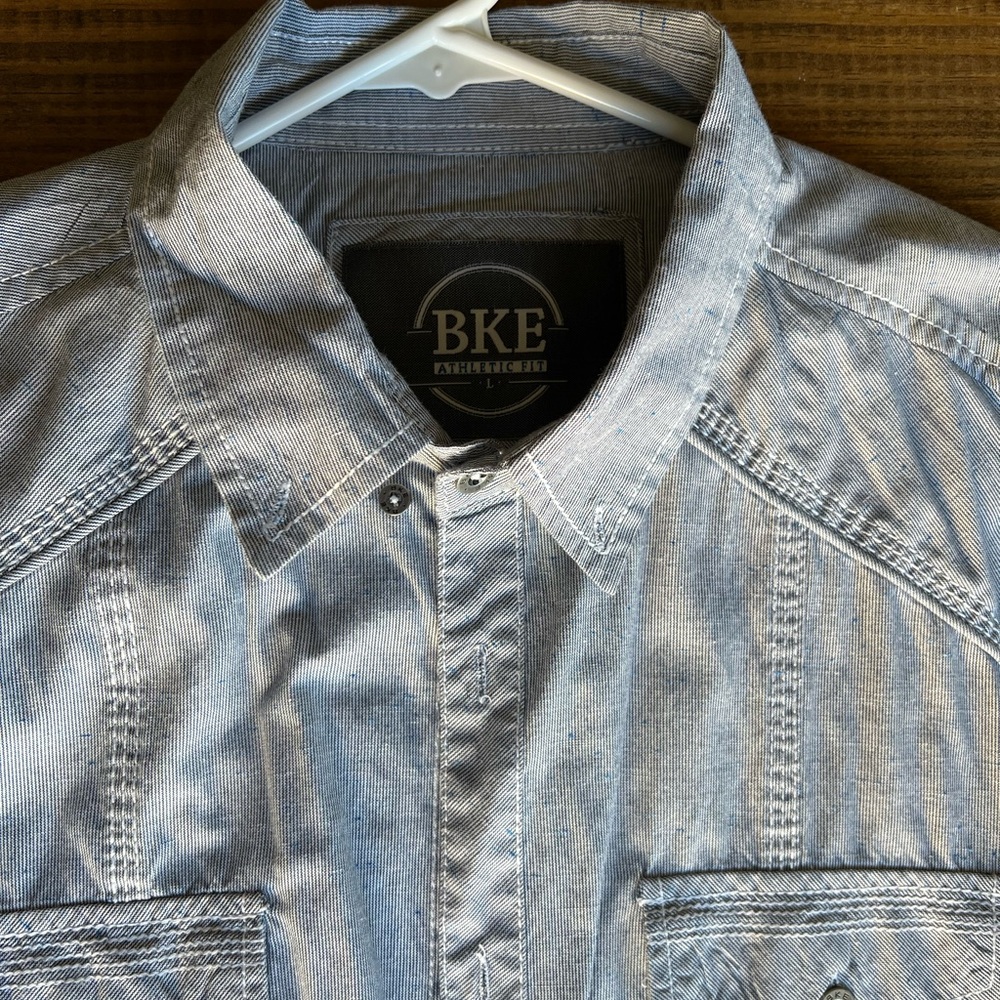 Mens Buckle casual button up long sleeve